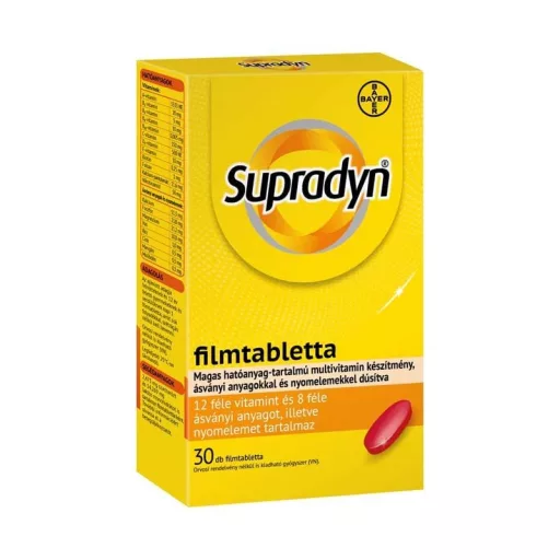 Supradyn magas hatóanyag-tartalmú multivitamin készítmény filmtabletta 30 db