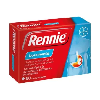 Rennie borsmenta rágótabletta 60 db
