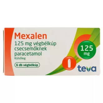 Mexalen 125 mg paracetamol végbélkúp csecsemőknek 6 db