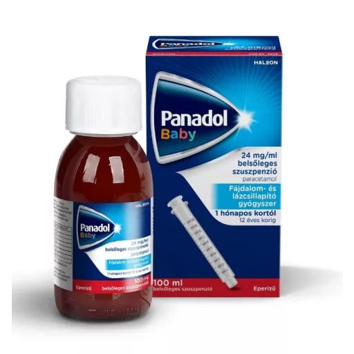 Panadol Baby 24 mg/ml belsőleges szuszpenzió fájdalom- és lázcsillapító gyógyszer 1 hó-12 év 100 ml