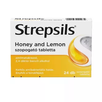 Strepsils szopogató tabletta 24db Honey and Lemon