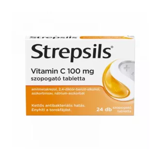 Strepsils szopogató tabletta 24db Vitamin C 100mg