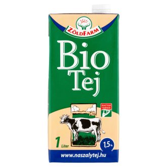 Zöldfarm BIO UHT zsírszegény tej 1,5% 1 l