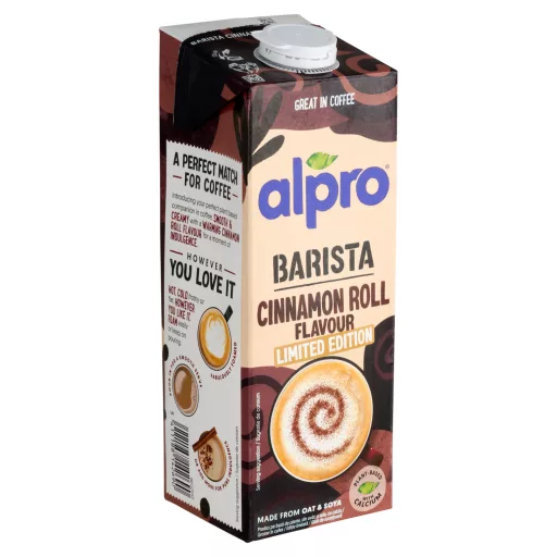 Alpro Barista UHT fahéjascsiga-ízű zab- és szójaital 1 l