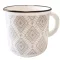 Retro porcelán bögre 370 ml – rombuszmintás 