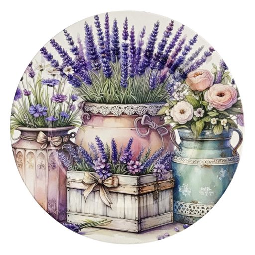 Műanyag tálca levendula 33cm 