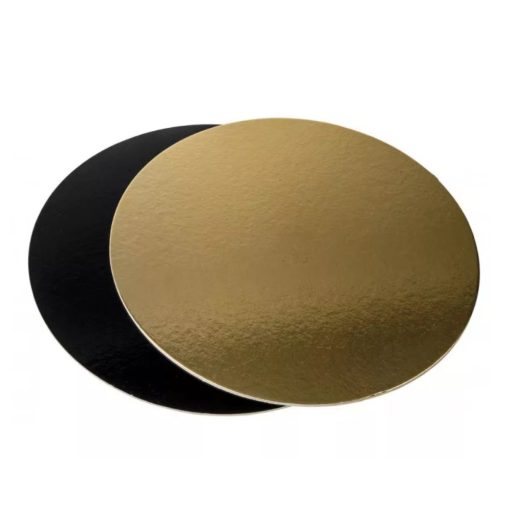 Tortatálca 25cm Kerek Arany / Fekete