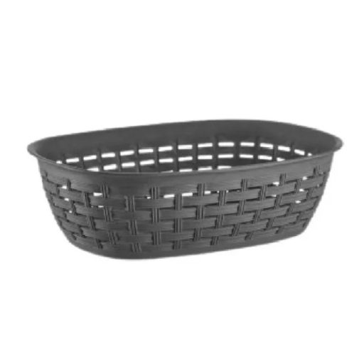 Kenyérkosár rattan hatású 2L - Szürke