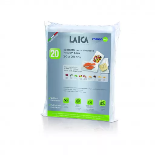 Laica vákuum légcsatornás csomagoló tasak BPA mentes 20x28cm 20db