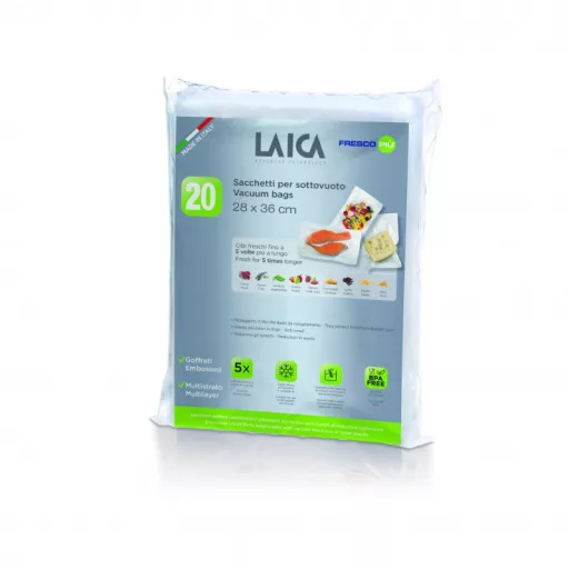 Laica vákuum légcsatornás csomagoló tasak BPA mentes 28x36cm 20db
