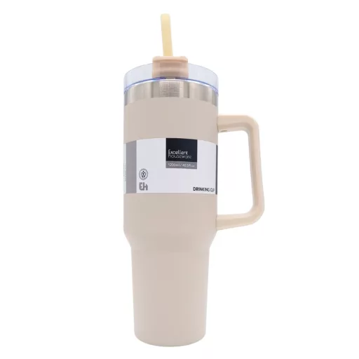 Thermo rozsadamentes acél kulacs 1,2l - bézs 