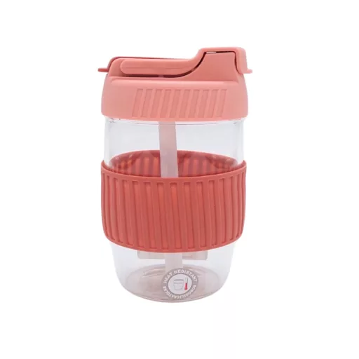 Thermo üvegpohár 350 ml  - rózsaszín
