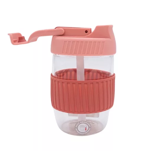 Thermo üvegpohár 350 ml  - rózsaszín