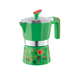   Pedrini kávéfőző 3 személyes Frida Kahlo alumínium - Zöld