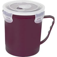 Luna mikrózható bögre fedéllel 700ml - Bordó