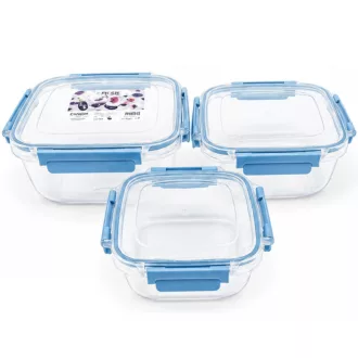   Prime ételtároló doboz szett 3 részes 500+900+1500ml - Kék