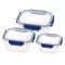 Prime ételtároló doboz szett 3 részes 500+900+1500ml - Kék