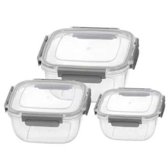   Prime ételtároló doboz szett 3 részes 500+900+1500ml - Szürke