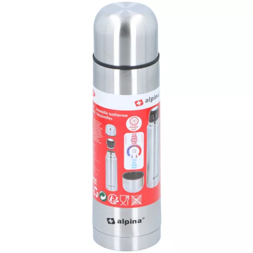 Alpina termosz acél 500ml dupla falú 24,5x6,8cm