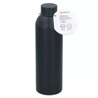 Alpina termosz acél 600ml - fekete