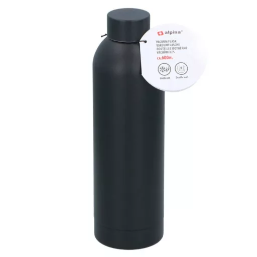 Alpina termosz acél 600ml - fekete