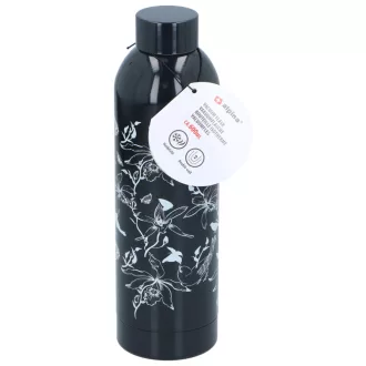 Alpina kulacs fényes 600ml növényi mintával - fekete