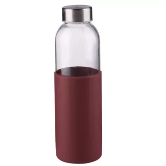 Alpina kulacs üveg 550ml szilikon borítással - bordó