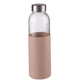 Alpina kulacs üveg 550ml szilikon borítással - barna
