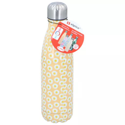 Alpina termosz acél 470ml duplafalú nyári, margaréta mintával