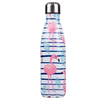   Alpina termosz acél 470ml duplafalú nyári, flamingó mintával