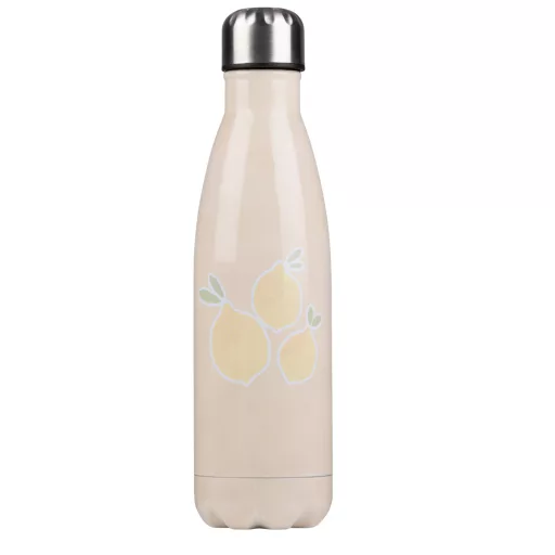 Alpina termosz acél 470ml duplafalú nyári, bézs citrom mintával