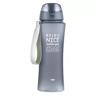   Fresh & Cold kulacs műanyag 600ml csőrös kupakkal - szürke