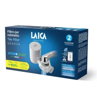   Laica Genova Hydrosmart rendszerű csapra szerelhető mikroplasztik-stop vízszűrő 900L/3hó