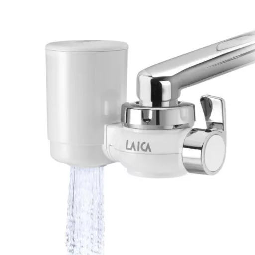 Laica Genova Hydrosmart rendszerű csapra szerelhető mikroplasztik-stop vízszűrő 900L/3hó