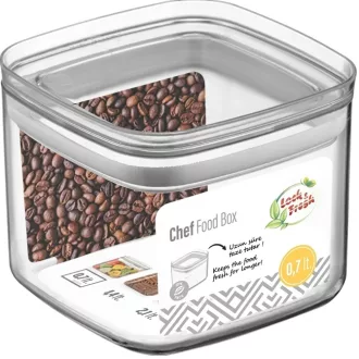 Ételtároló doboz átlátszó szögletes 700 ml 
