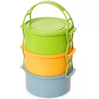 Ételhordó szett 3 db – 3x1 liter színes