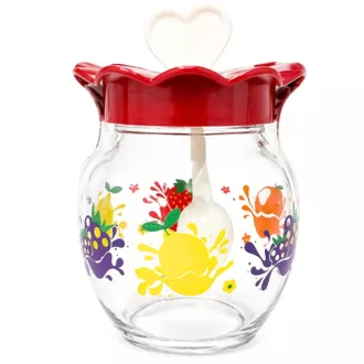 Lekvártartó 380ml - piros