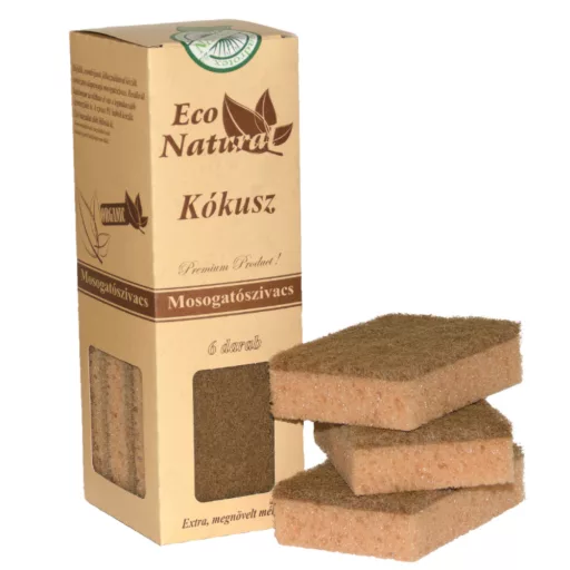 Mosogatószivacs Natural Kókusz 6db