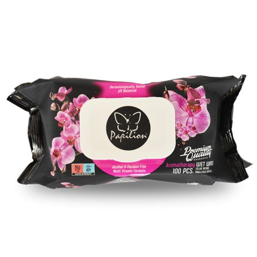 Papilion nedves törlőkendő 100db-os Aromatherapy