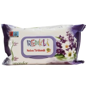 Renkli nedves törlőkendő 100db Levendula