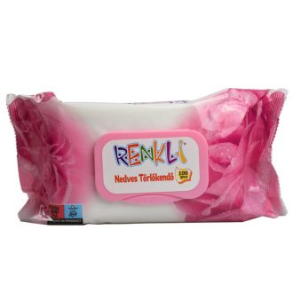 Renkli nedves törlőkendő 100db Rózsa