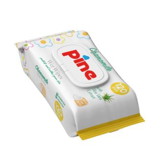 Pine nedves törlőkendő 120db Kamillás