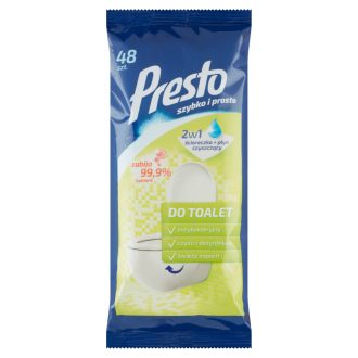 Presto toalett fertőtlenítő törlőkendő 48 db