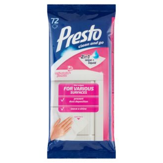   Presto nedves törlőkendők különféle felületekhez 72 db
