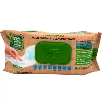   Deep Fresh felülettisztító nedves törlőkendő 100db vegán biológialag lebomló