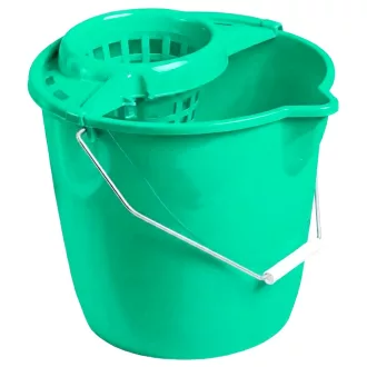 Kerek Vödör 12l + Csavaró - Zöld
