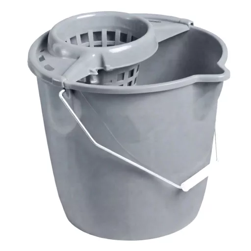Kerek Vödör 12l + Csavaró - Szürke