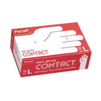 Paclan Latex kesztyű 100db - L 110/100my