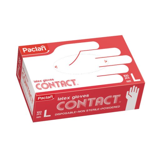 Paclan Latex kesztyű 100db - L 110/100my
