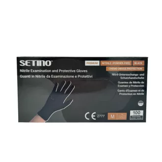 Nitril kesztyű 100db fekete premium M